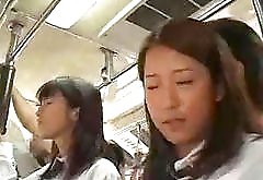 Two Schoolgirls groped in a Bus