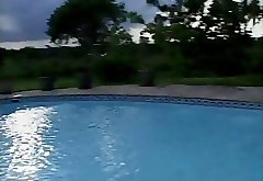 Swimming pool blowjob