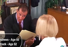 When this scene opens, Scarlet Andrews, a 66-year-old wife, mother and grandmother from Tampa, Florida, is being interviewed for a promotion. Tony, th