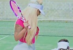 Big tit tennis instructor craves for anal